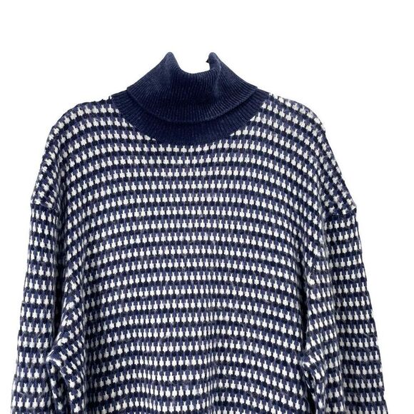 NEW Ted Baker Riber turtleneck knit sweater Size 5 US XL navy‎ blue - Picture 5 of 10